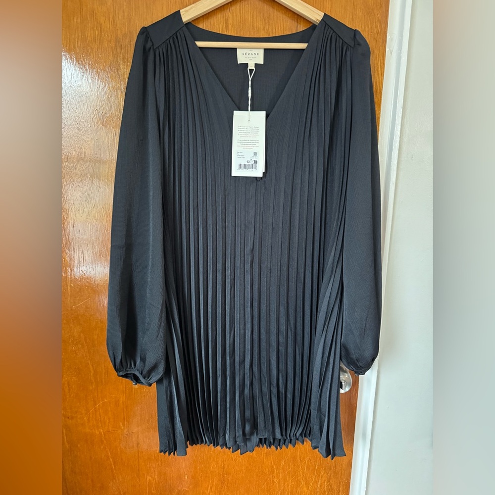 NWT Sézane Selita plisse pleated dress